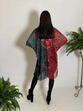 Load image into Gallery viewer, VV Caftan in Teal\Rust Sequin Chiffon
