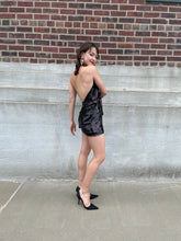 Load image into Gallery viewer, Debbie Harry Romper Black Sequin with Multi Halter
