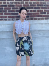 Load image into Gallery viewer, Racey Lacey Crop Top Bright White Soutache Embroidery
