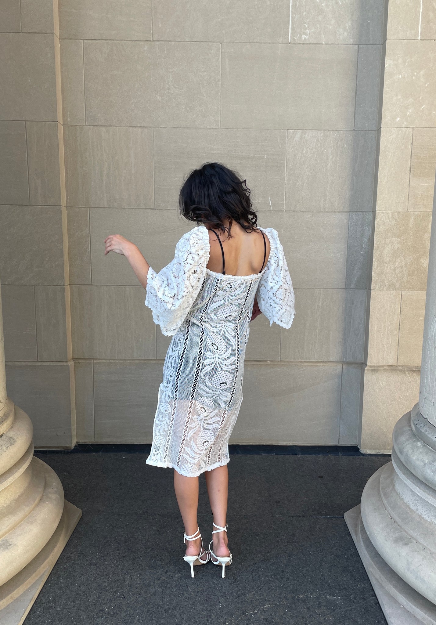 Cicely Dress in Vintage Ivory Lace April Madden Cicely Dress in Vintage Ivory Lace April Madden