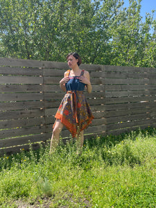 Rosa Hankerchief Hem Dress