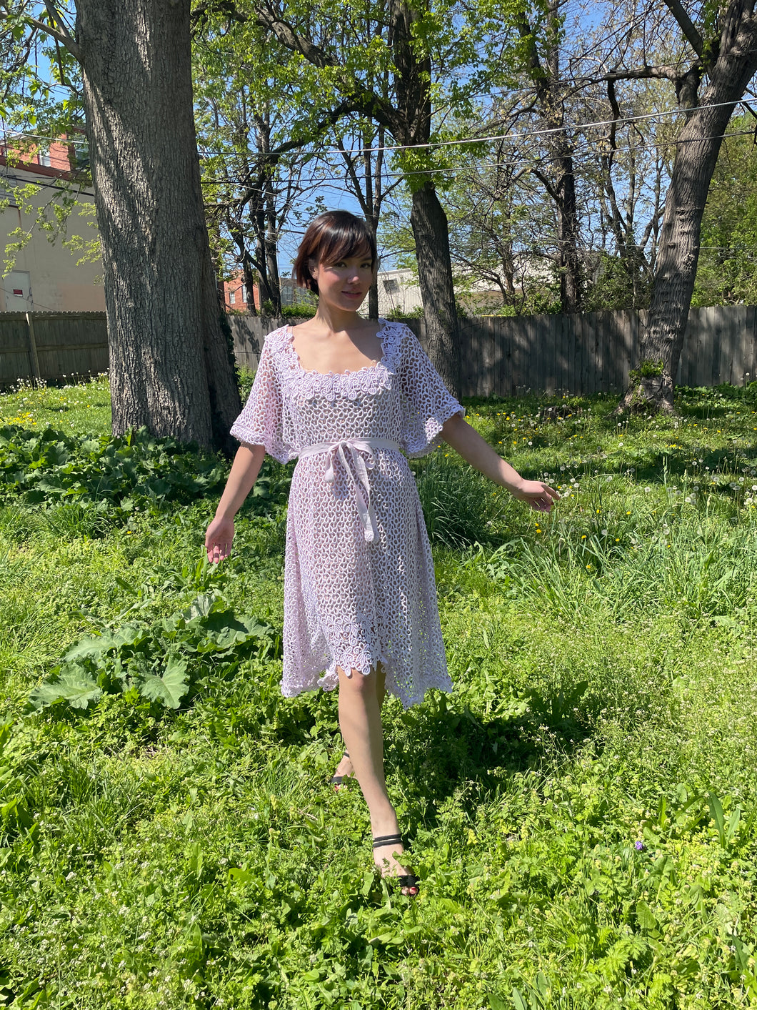 Caftan in Lilac Lace